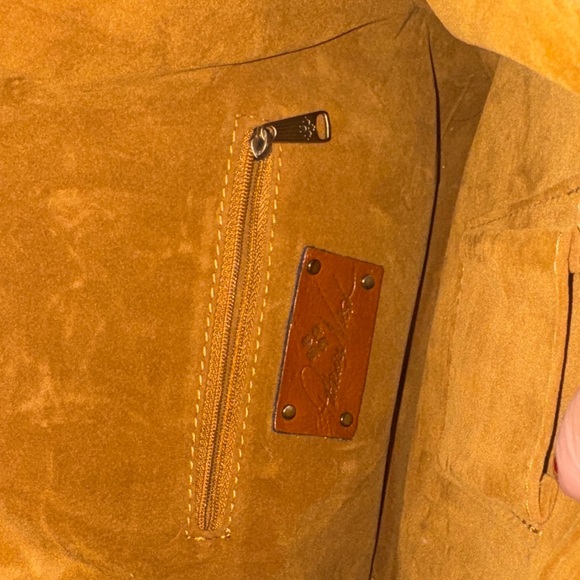 Embossed Leather Backpack - Tan - Picture 9 of 10